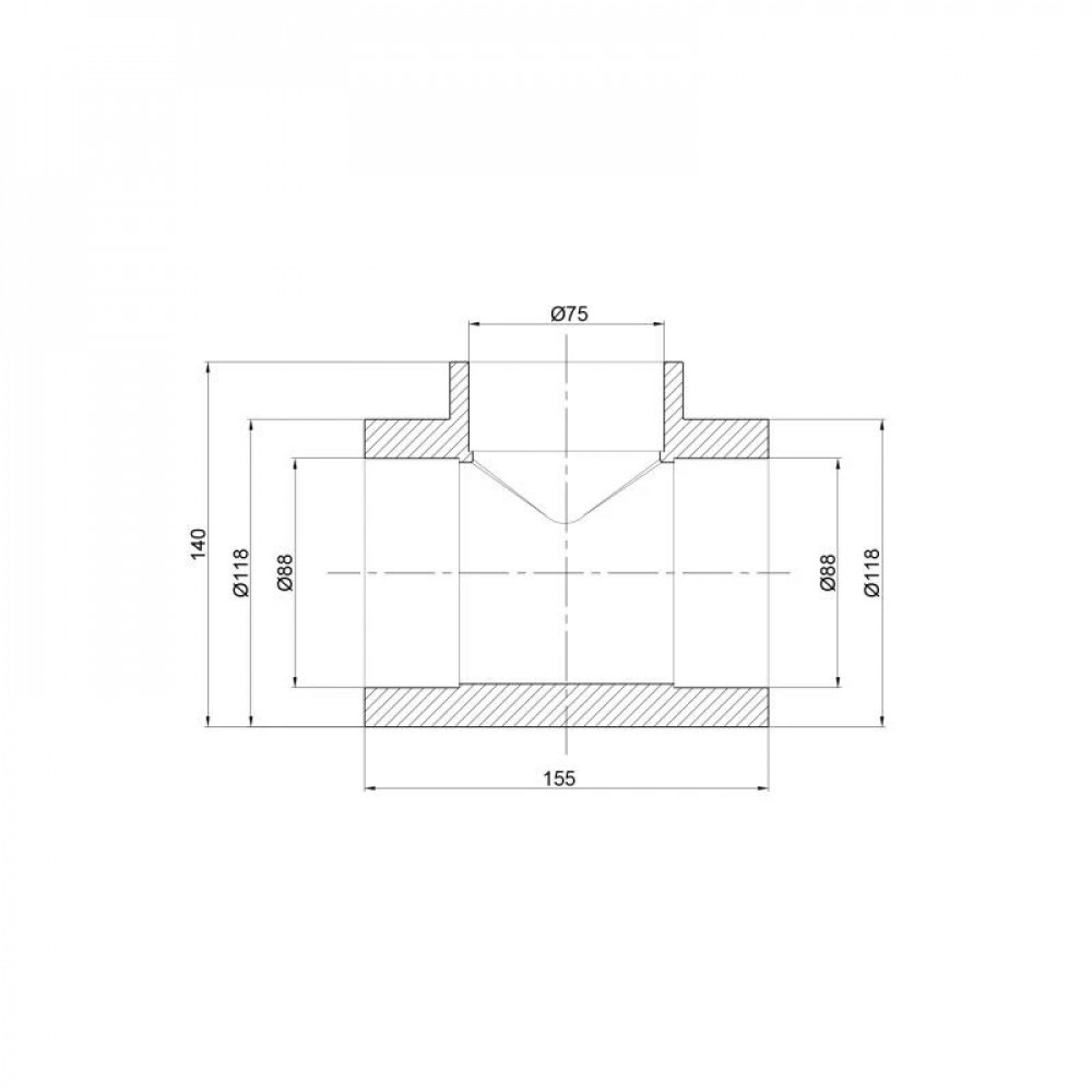 Трійник PPR Thermo Alliance 90х75х90 SD00029381