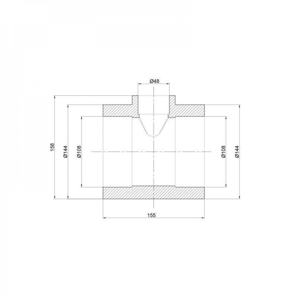 Трійник PPR Thermo Alliance 110х50х110 SD00029382