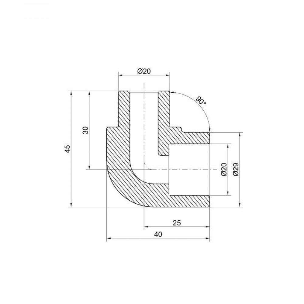 Кутик PPR Thermo Alliance 20, 90° SD00029396