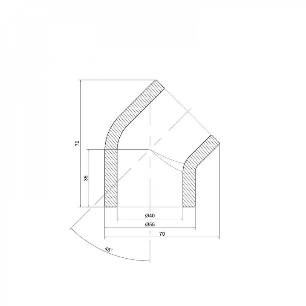 Кутик PPR Thermo Alliance 40, 45° SD00029401