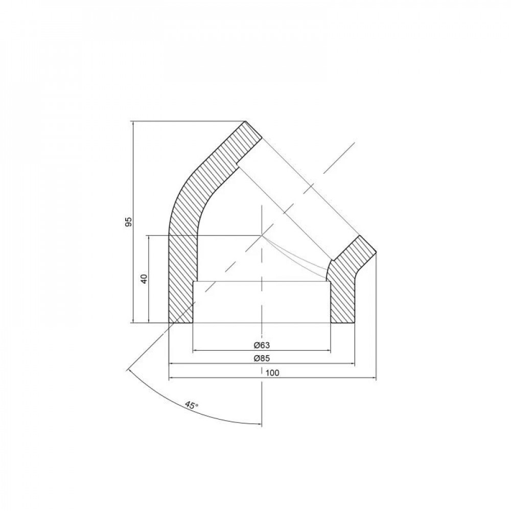 Кутик PPR Thermo Alliance 63, 45° SD00029403