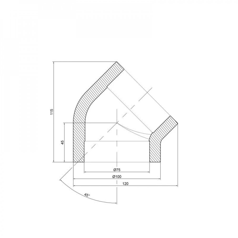 Кутик PPR Thermo Alliance 75, 45° SD00029404