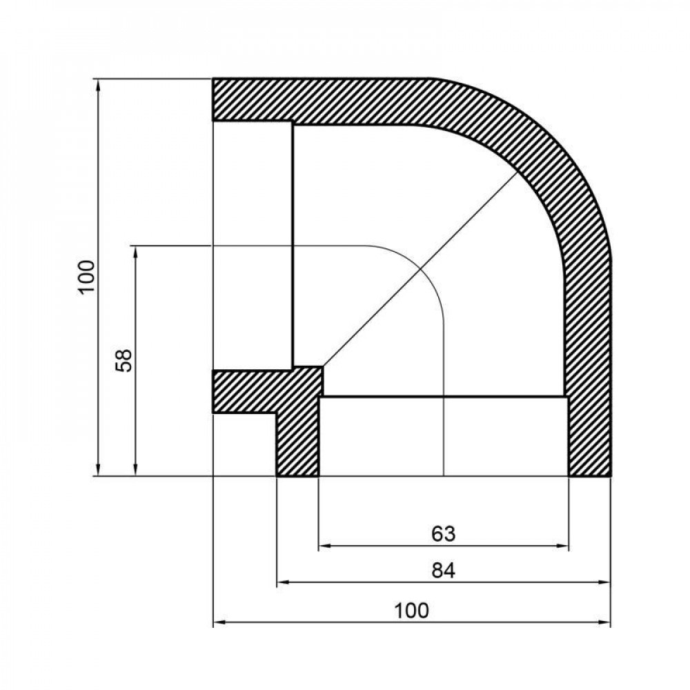 Кутик PPR Thermo Alliance 63, 90° SD00029412
