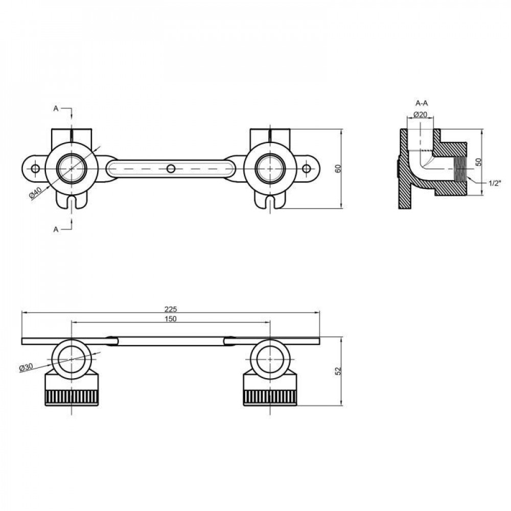 Кутик PPR Thermo Alliance під змішувач 20х1/2" ВР SD00029424