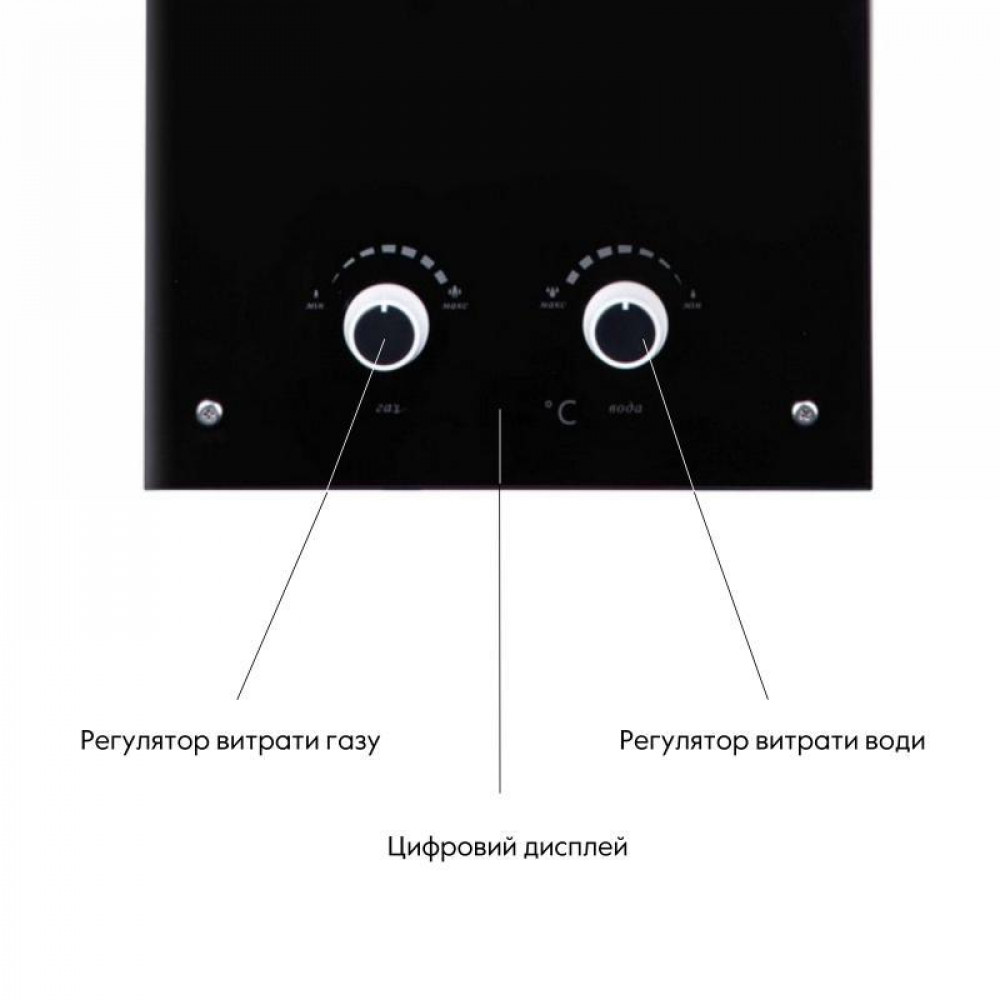Колонка газова димохідна Thermo Alliance JSD20-10GD 10 л панель скляна Black SD00030725