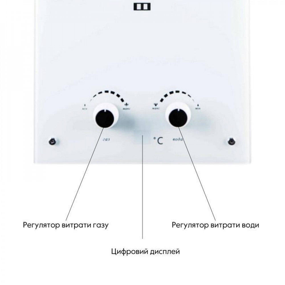 Колонка газова димохідна Thermo Alliance JSD20-10GE 10 л панель скляна White SD00030726