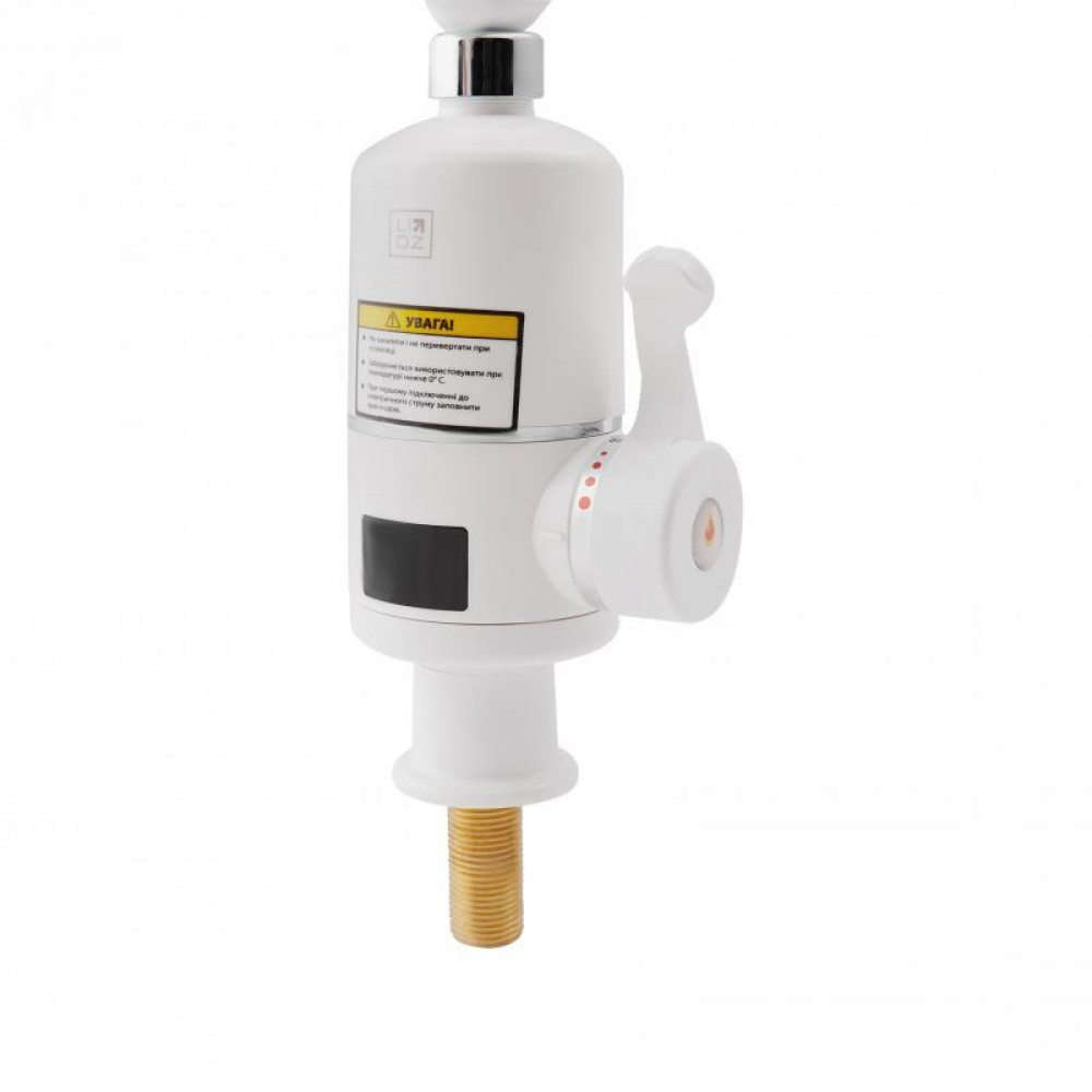 Проточний кран-водонагрівач кухонний для кухні Lidz Warm 057 LDWAR057WCR24983 White / Chrome SD00031080