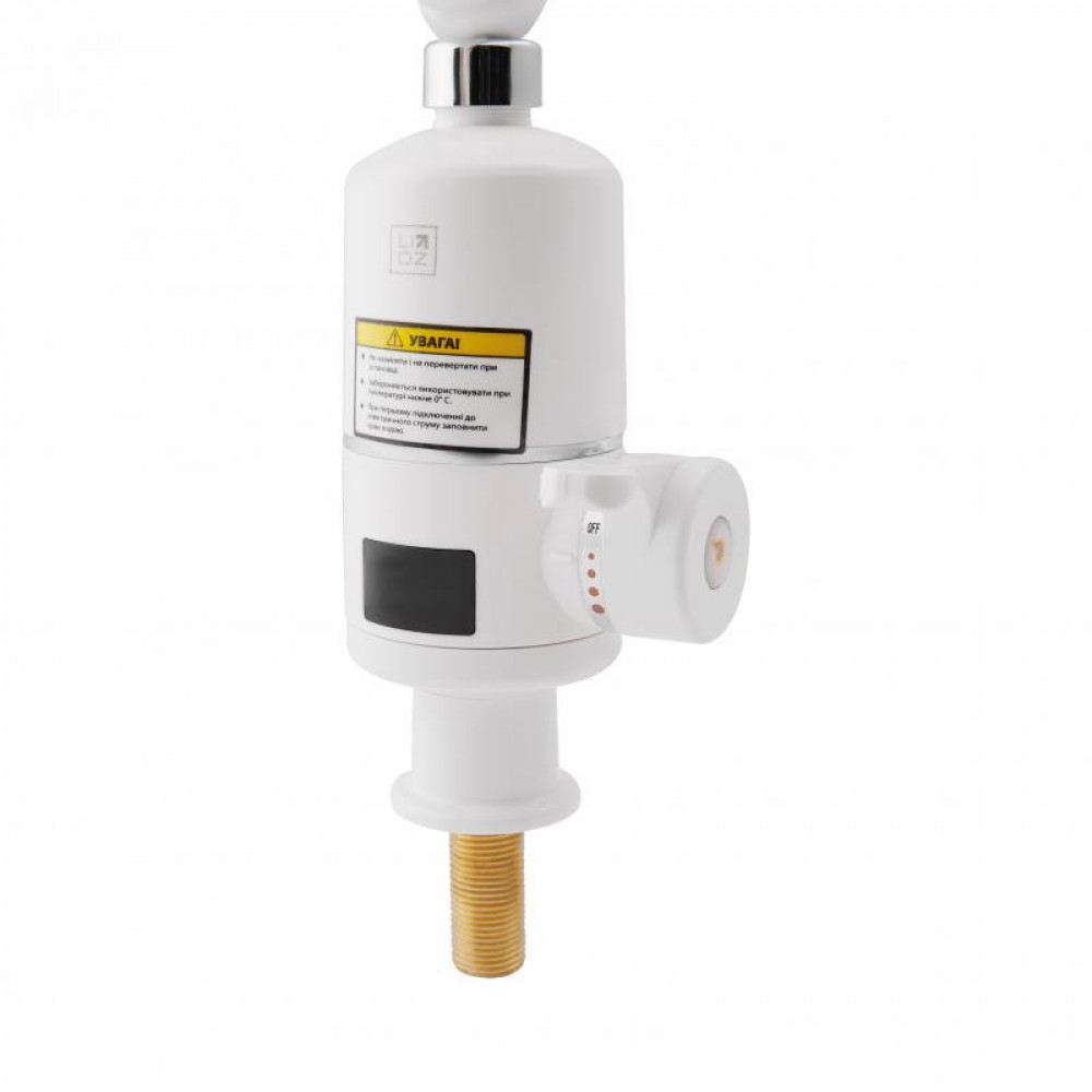 Проточний кран-водонагрівач кухонний для кухні Lidz Warm 057 LDWAR057WCR24983 White / Chrome SD00031080