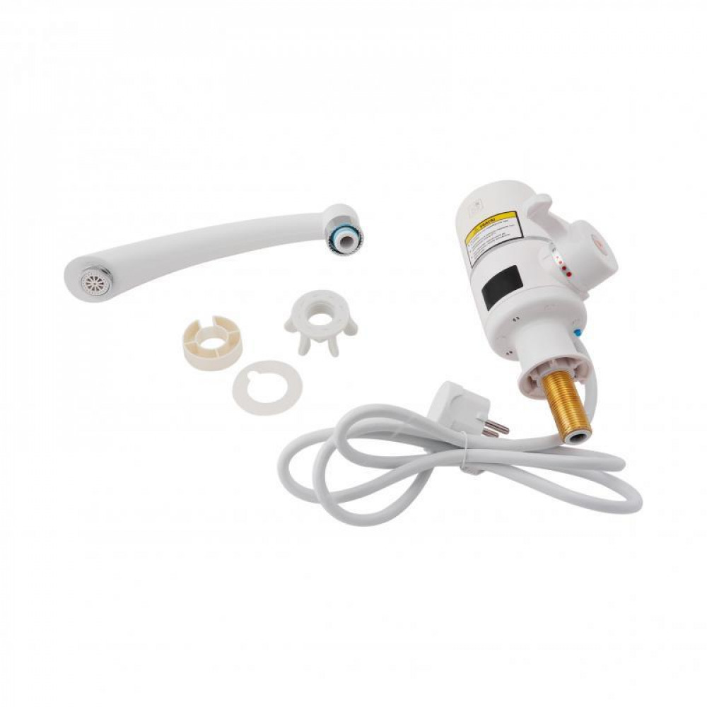 Проточний кран-водонагрівач кухонний для кухні Lidz Warm 057 LDWAR057WCR24983 White / Chrome SD00031080