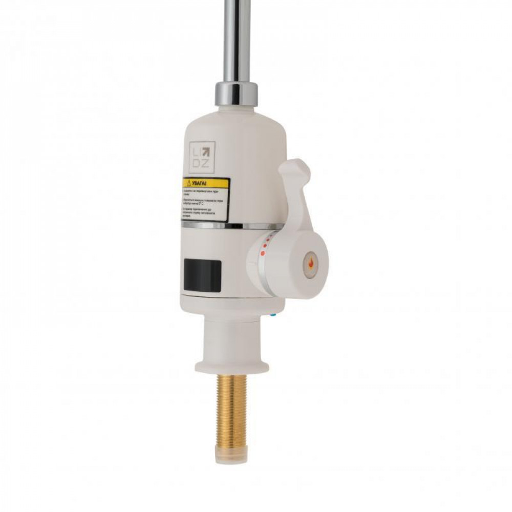 Проточний кран-водонагрівач кухонний для кухні Lidz Warm 056 LDWAR056WCR24984 White / Chrome SD00031081
