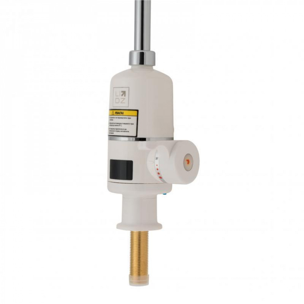 Проточний кран-водонагрівач кухонний для кухні Lidz Warm 056 LDWAR056WCR24984 White / Chrome SD00031081