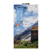 Колонка газовая дымоходная Thermo Alliance JSD20-10GC 10 л стеклянная панель с рисунком горы