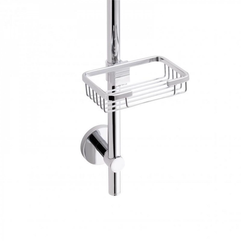 Стійка універсальна Qtap Sprha 700 мм округла з полицею QT003 Chrome SD00031253