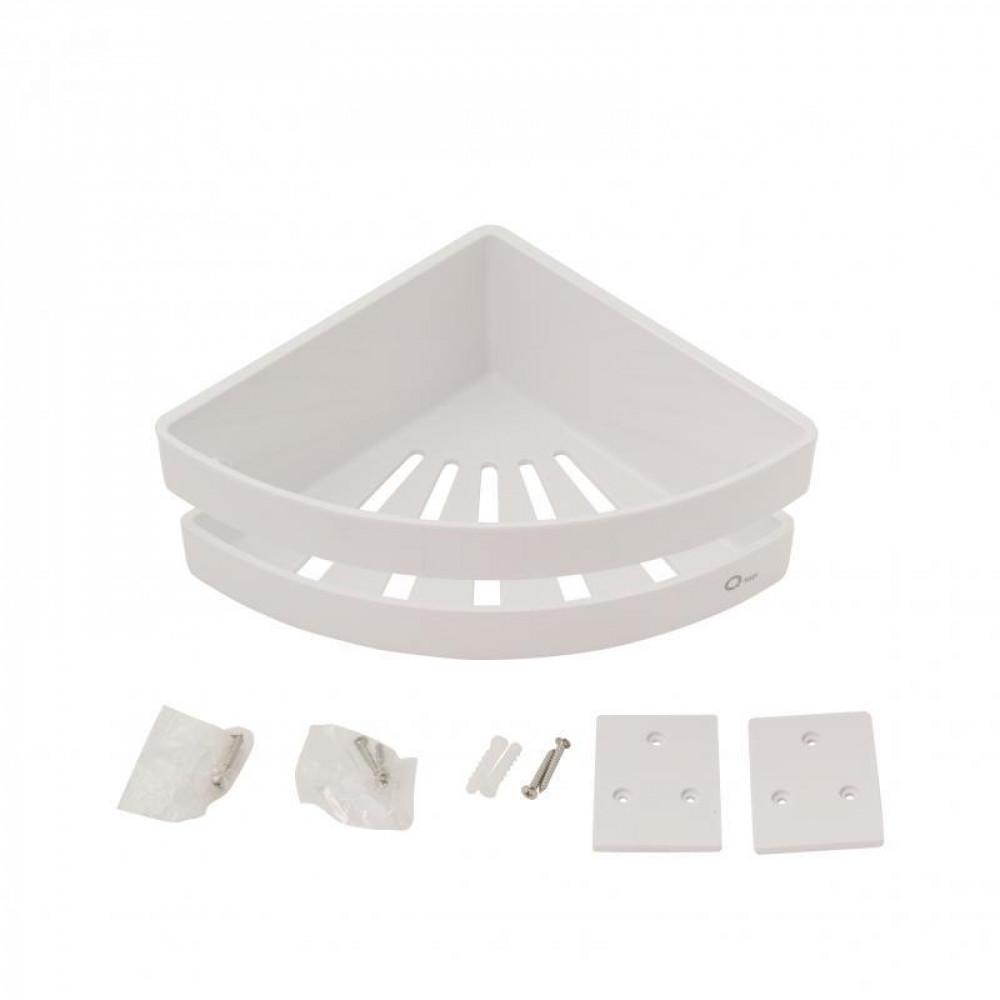 Полиця кутова Qtap Police пластикова QTPL01 White SD00031256