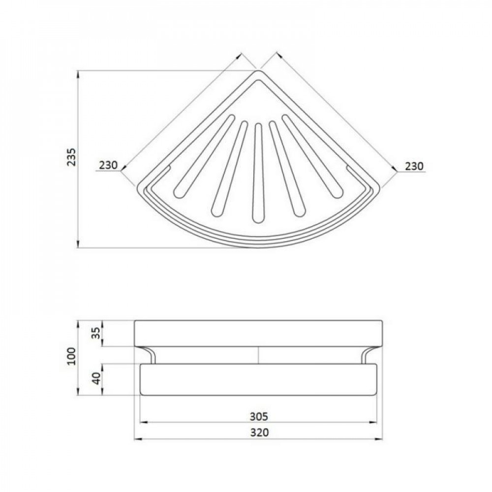 Полиця кутова Qtap Police пластикова QTPL01 White SD00031256