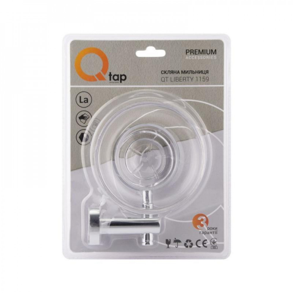 Мыльница Qtap Liberty настенная QTLIBCRM1159 Chrome SD00031711