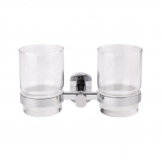 Склянка з тримачем Qtap Liberty настінна подвійна QTLIBCRM1155 Chrome