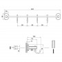 Тримач для рушника Qtap Liberty 4 гачка 450 мм QTLIBCRM11544 Chrome SD00031716