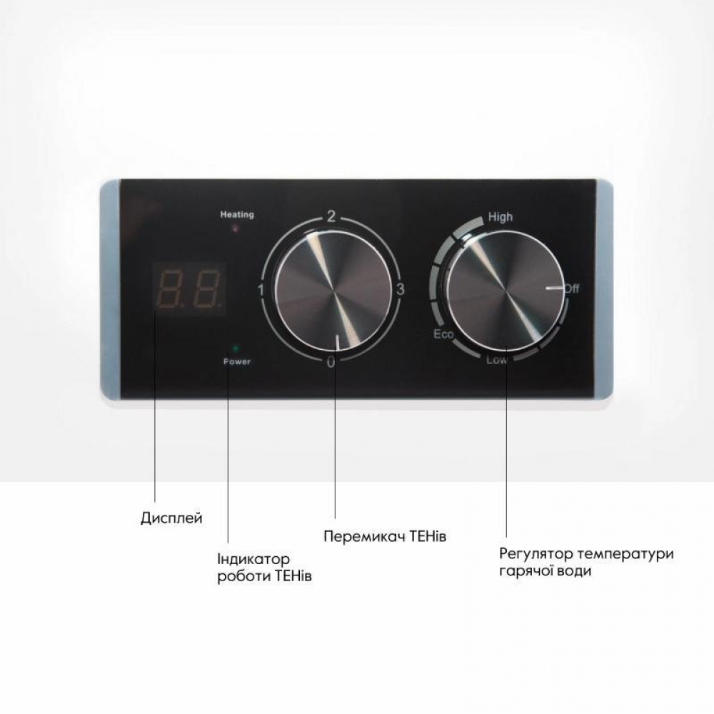 Водонагрівач електричний Thermo Alliance 80 л плоский горизонтальний, мокрий ТЕН 2 кВт (0,8+1,2) DT80H20G(PD) SD00032265