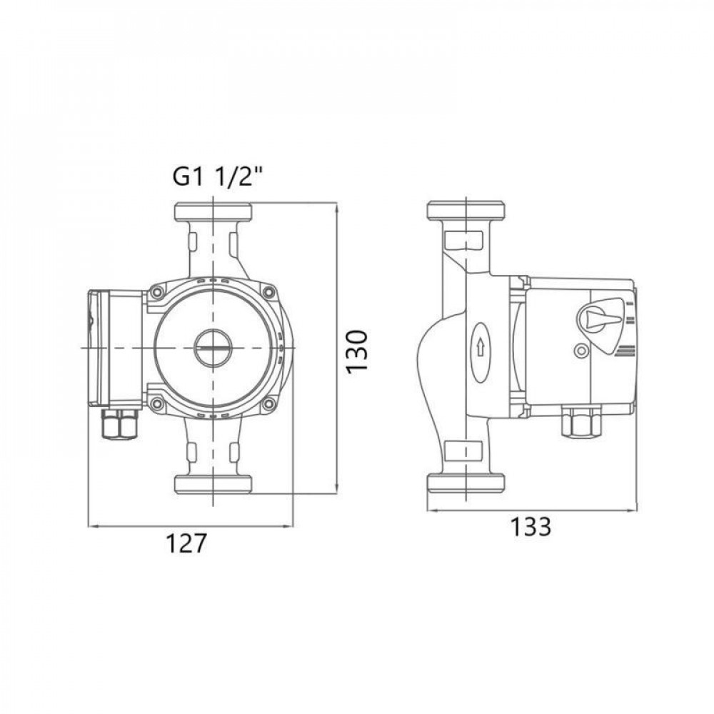 Насос циркуляційний GRS UPS 25/60/130 (сірий) SD00033449