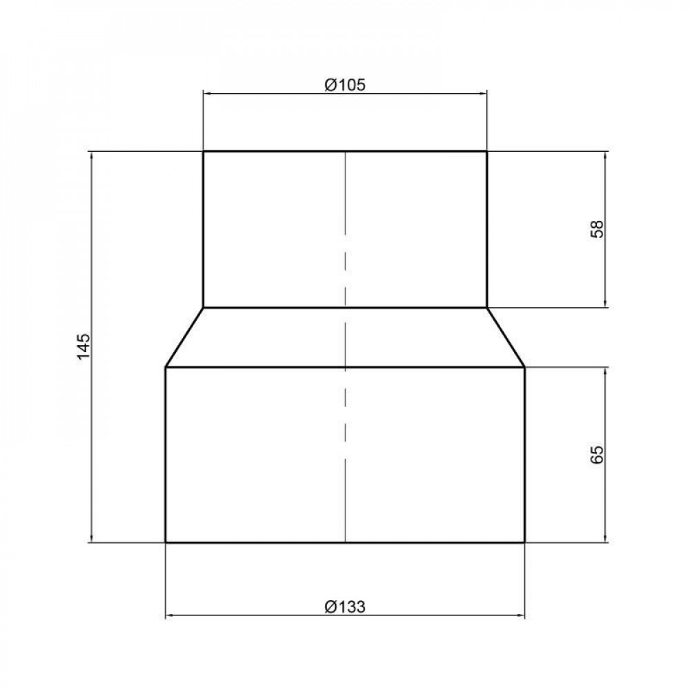Патрубок перехідний каналізаційний TA Sewage 110х124 на чавун SD00034427