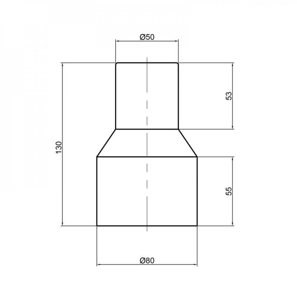 Патрубок перехідний каналізаційний TA Sewage 50х72 на чавун SD00034428