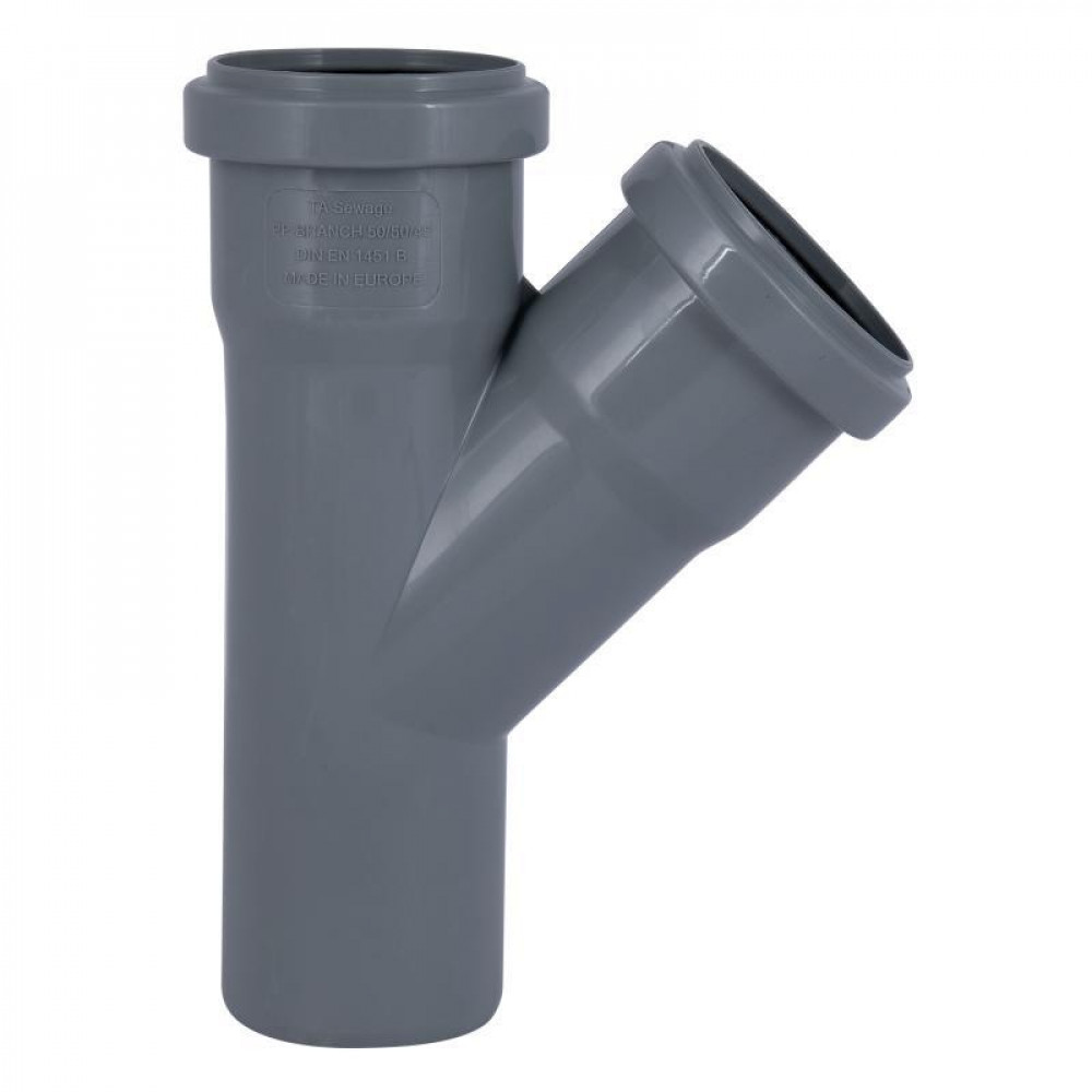 Трійник PPR каналізаційний TA Sewage 50, 45° SD00034432