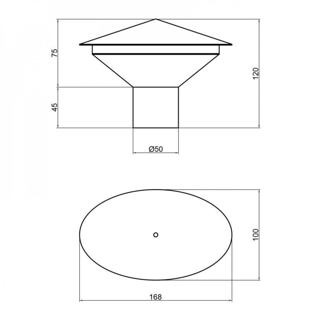 Грибок вентиляційний PPR TA Sewage 50 SD00034566