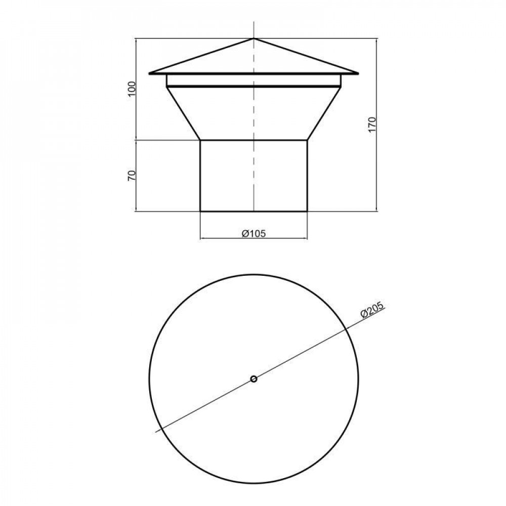 Грибок вентиляційний PPR TA Sewage 110 SD00034567
