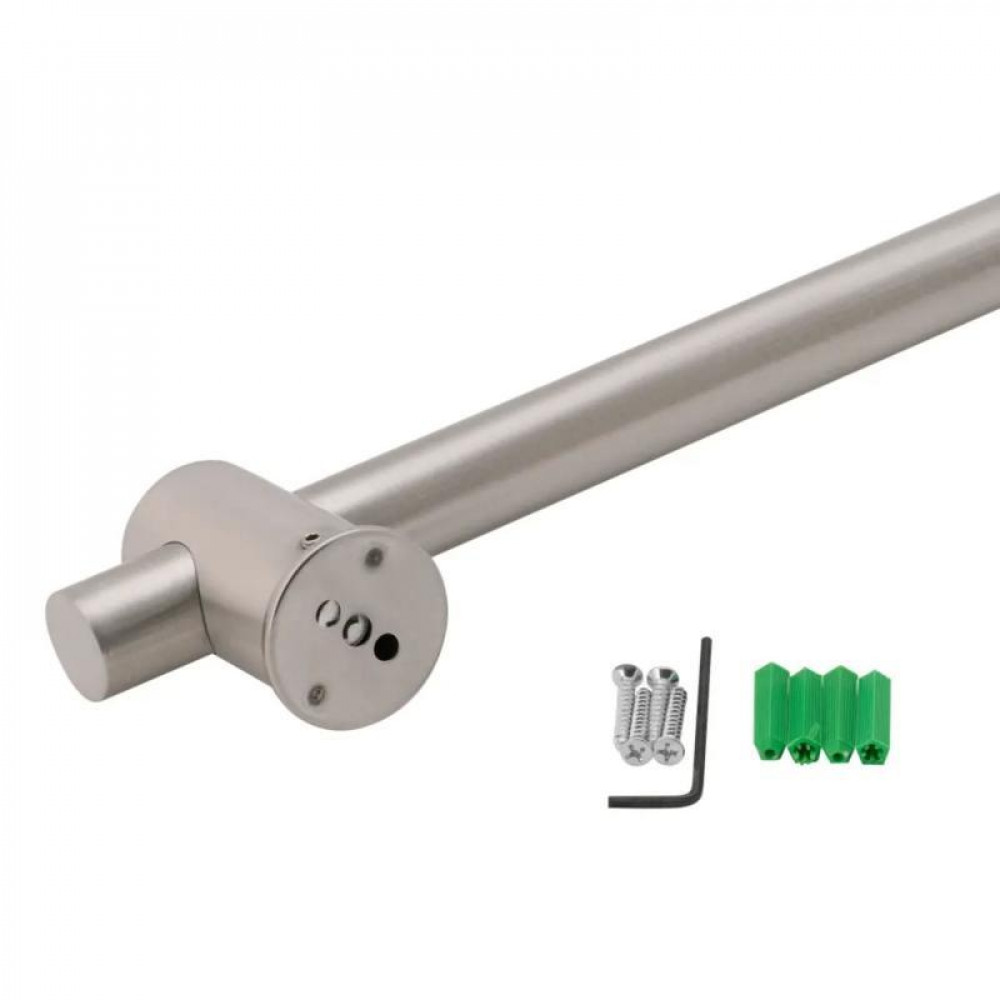 Душова стійка з тримачем універсальна Lidz Niagara 320 660 мм округла LDNIA320NKS28543 Nickel SD00034640