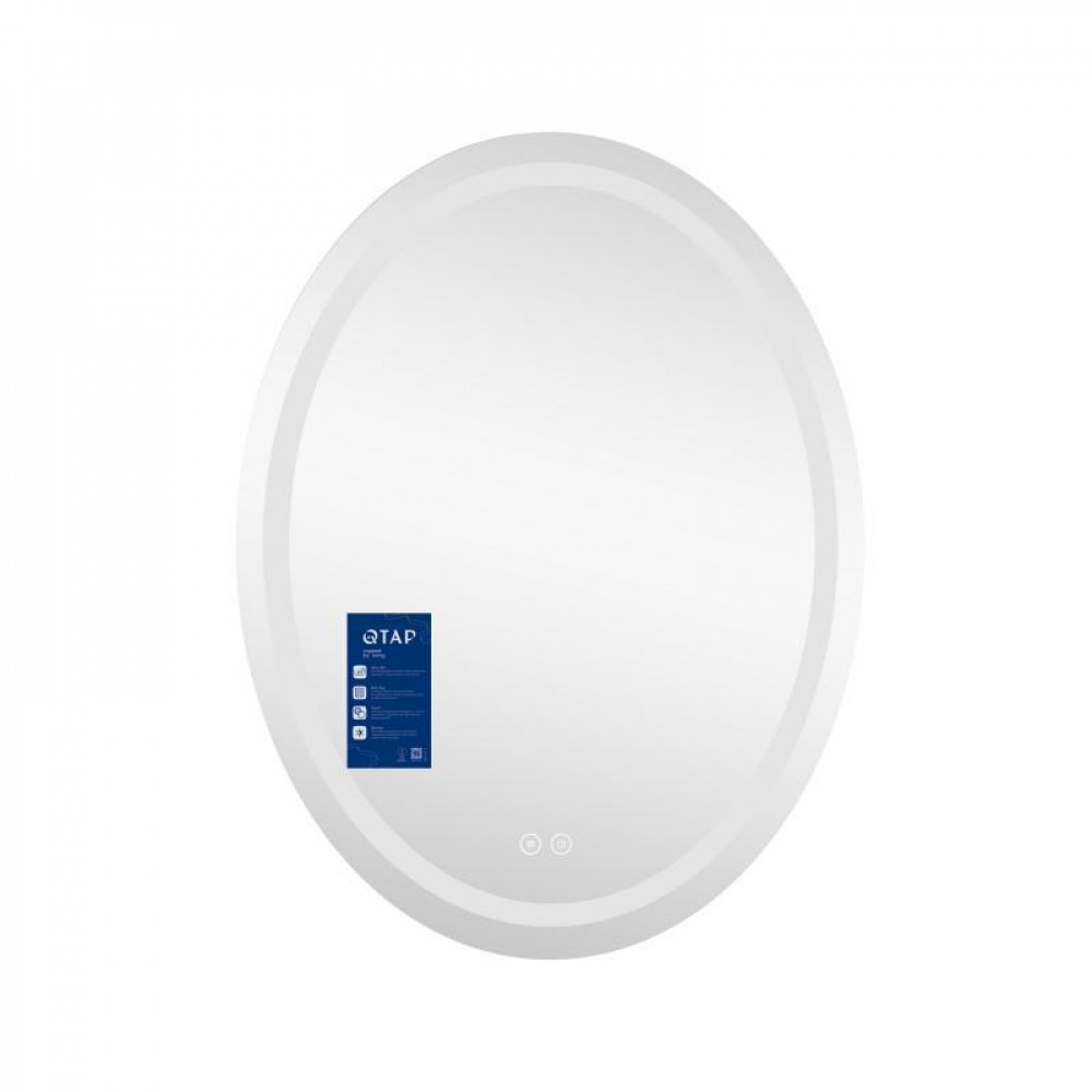 Дзеркало Qtap Mideya (DC-F801) 600х800 з LED-підсвічуванням Touch, з антизапотіванням, димером QT2078F801W SD00034655
