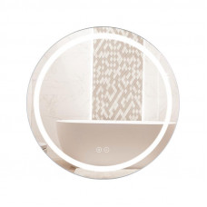 Дзеркало Qtap Mideya (DC-F803) R600 з LED-підсвічуванням Touch, з антизапотіванням, з годинником, димером,