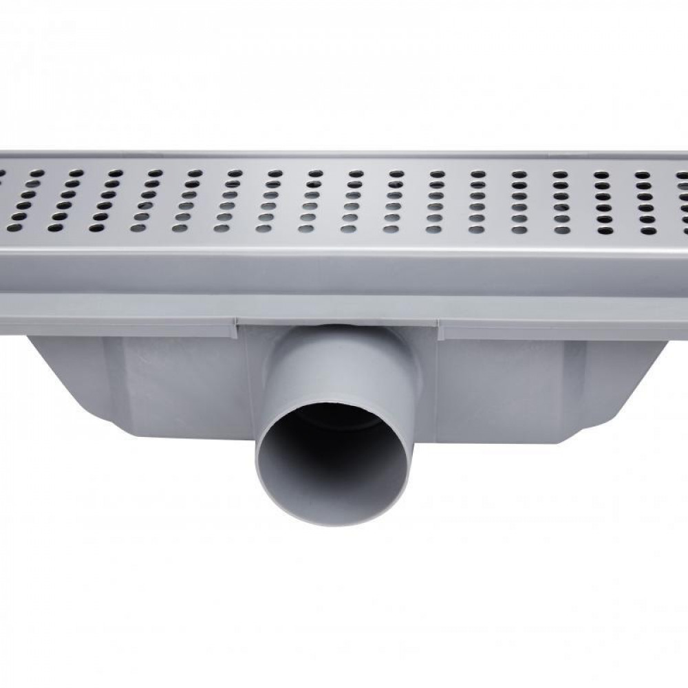 Трап Qtap Dry FB304-600 лінійний з сухим закривом та нержавіючою решіткою 600х73 SD00034831