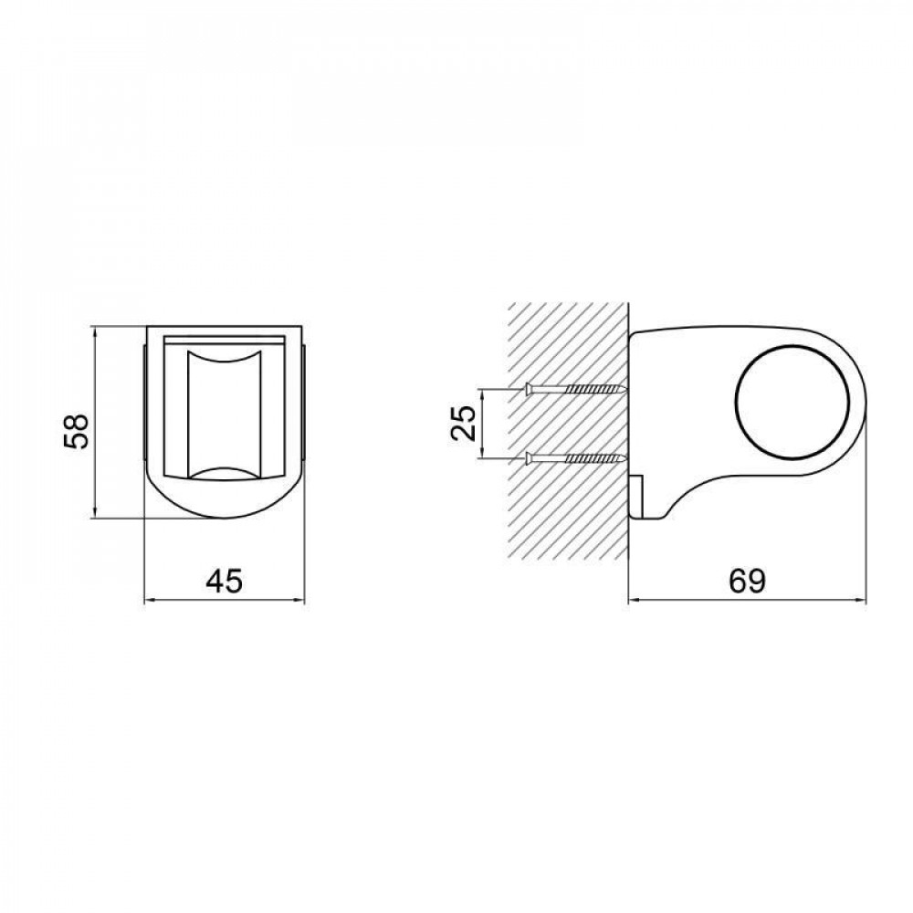 Держатель для воронки Lidz Niagara 110 LDNIA110CRM29124 Chrome SD00035223