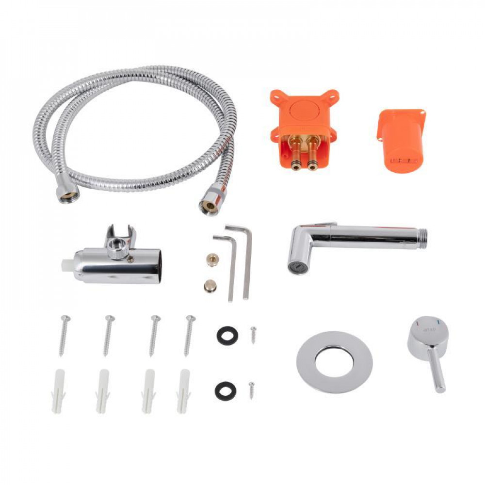 Набор для гігієнічного душу Qtap Inspai-Varius округлий QTINSVARCRMV00440001 Chrome SD00035722