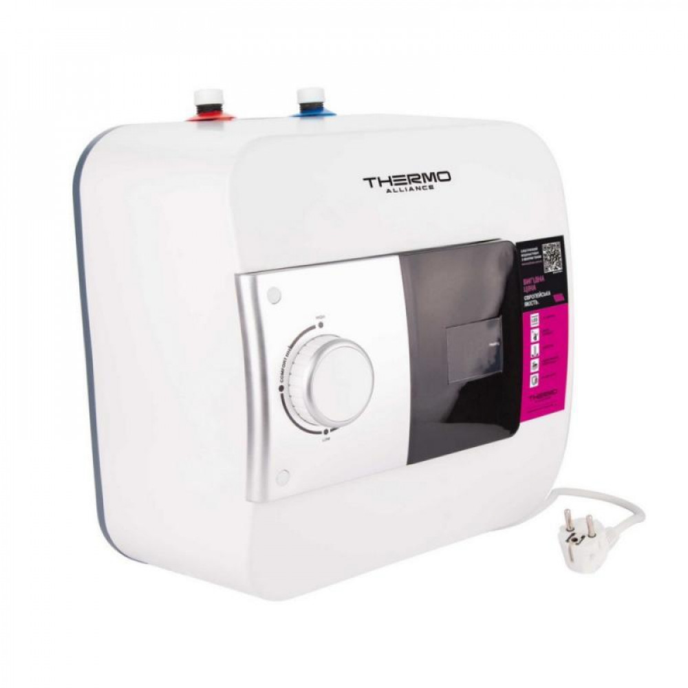 Водонагрівач електричний Thermo Alliance 10 л під мийку вертикальний, мокрий ТЕН 1,5 кВт SF10S15N SD00036044