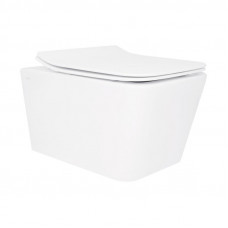 Унітаз підвісний Qtap Crow безобідковий з сідінням Soft-close QT05335170W