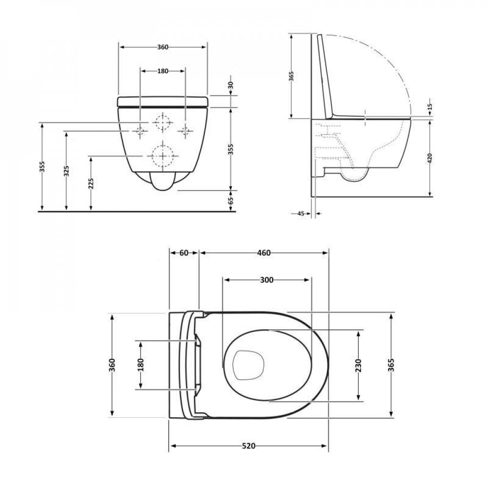 Унітаз підвісний Qtap Swan безобідковий з сідінням Soft-close QT16335178W SD00036227