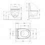 Унітаз підвісний Qtap Swan безобідковий з сідінням Soft-close QT16335178W SD00036227