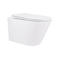 Унітаз підвісний Qtap Swan безобідковий з сідінням Soft-close QT16335178W