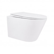 Унітаз підвісний Qtap Swan безобідковий з сідінням Soft-close QT16335178W