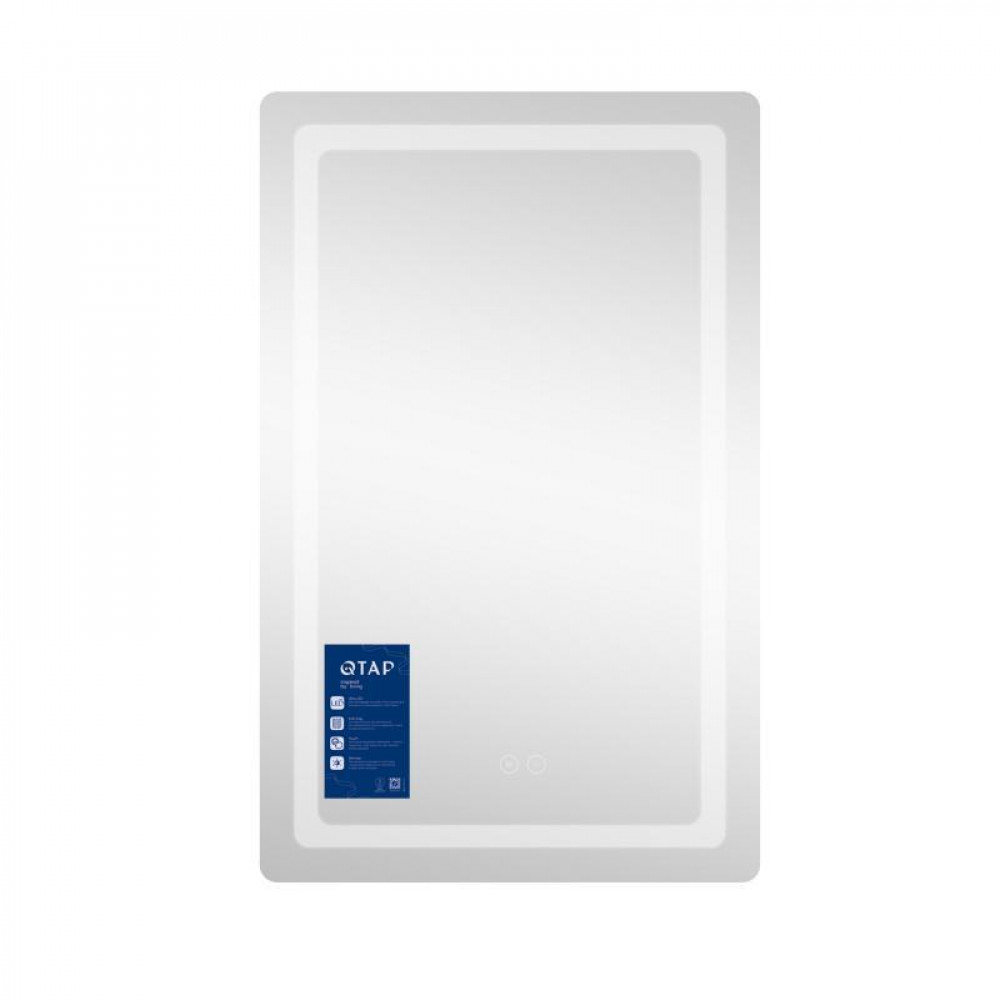 Зеркало Qtap Mideya (DC-F911) 500х800 с LED-подсветкой Touch, с антизапотеванием, димером QT2078F911W SD00036737