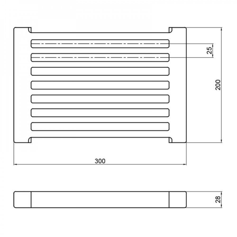 Чавунна колосникова решітка 200х300 SD00036745