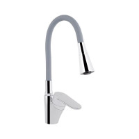 Змішувач для кухні Lidz Tani 007F3 з гнучким виливом (k40) LDTAN007F3GCR31869 Chrome/Grey