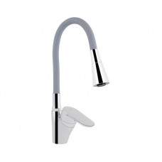 Змішувач для кухні Lidz Tani 007F3 з гнучким виливом (k40) LDTAN007F3GCR31869 Chrome/Grey