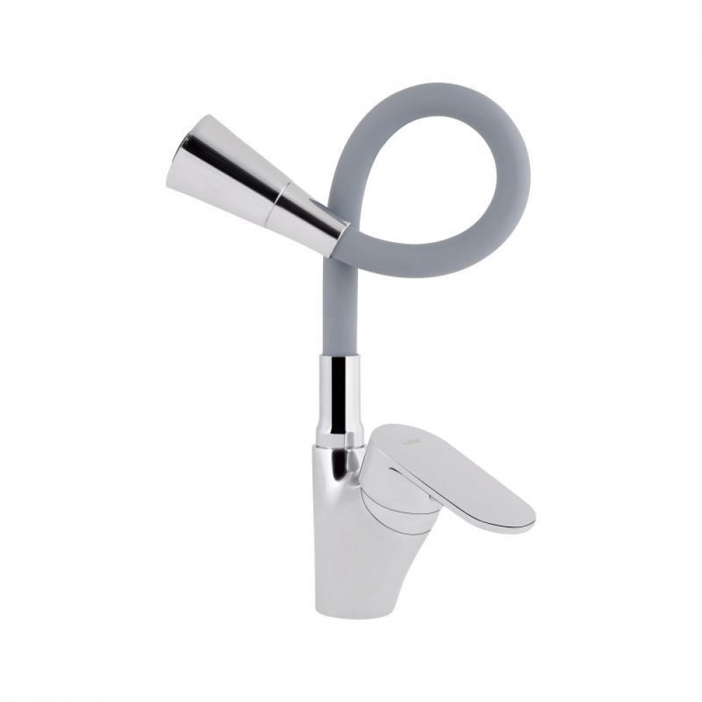 Змішувач для кухні Lidz Tani 007F3 з гнучким виливом (k40) LDTAN007F3GCR31869 Chrome/Grey SD00037970