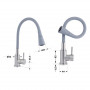 Змішувач для кухні Lidz Aria 015F31 з гнучким виливом (k35) LDARI015F31GNK31871 Grey / Nickel SD00037972
