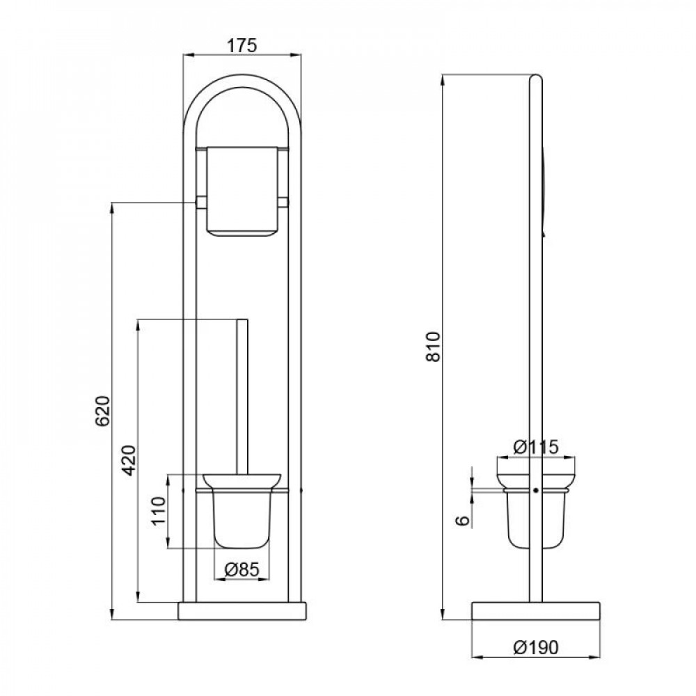 Йоржик Lidz Oreo 0507 підлоговий (матове скло) LDORE0507CRM32480 Chrome SD00038582