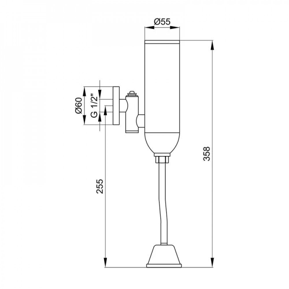Сливной клапан бесконтактный для писсуара Lidz Tech 082 LDTEC082CRM32536 Chrome SD00038639