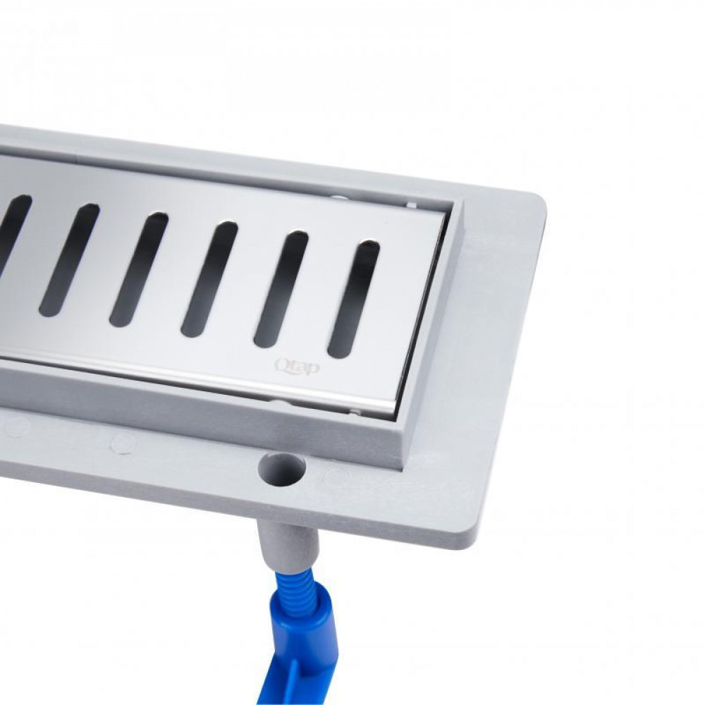 Трап Qtap Dry FA304-700 лінійний з сухим закривом та нержавіючою решіткою 700х73 SD00038747